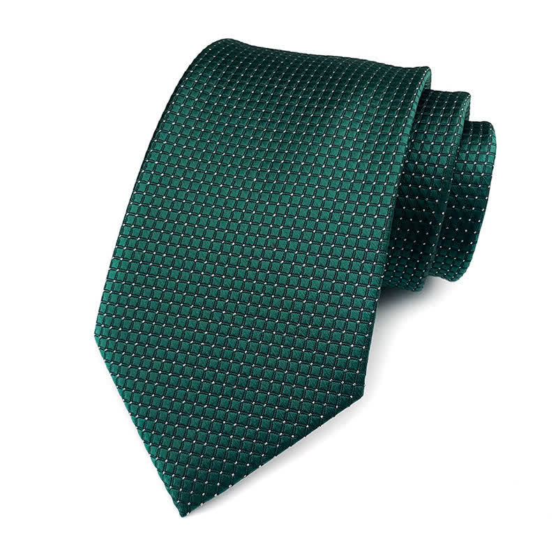 Men's Solid Color Subtle Checked Office Necktie