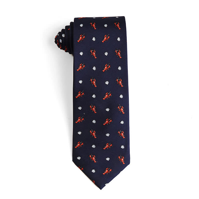 Men's Dancing Animal Motifs Pure Silk Necktie