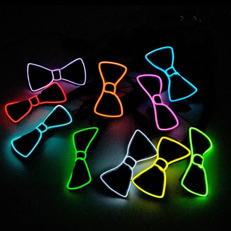 Light Up Blinking LED Glowing Bow Tie