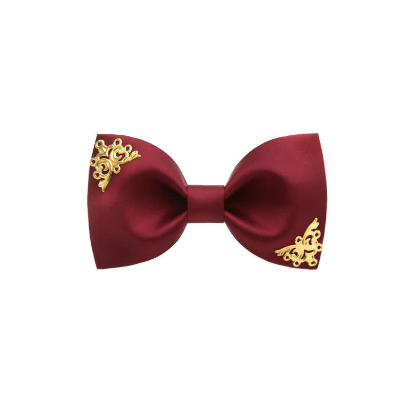 Men's Gold Embellishment Wedding Bow Tie