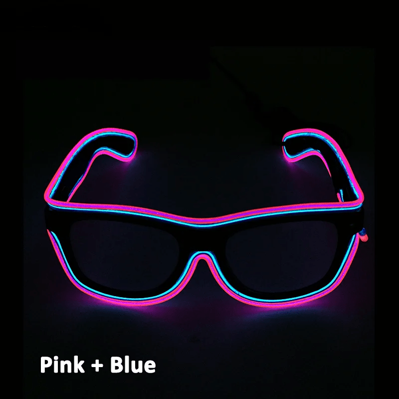 Double Colors Decorative Party Glowing LED Glasses