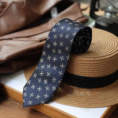 Men's Navigation Boat Anchor Helm Necktie