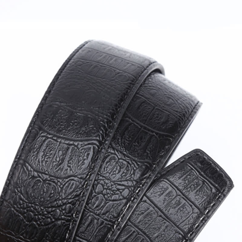 Men's Luxury Crocodile Skin Pattern Leather Belt