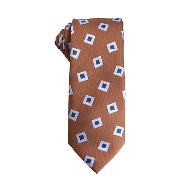 Men's Orange-Red Series Micro Motifs Necktie