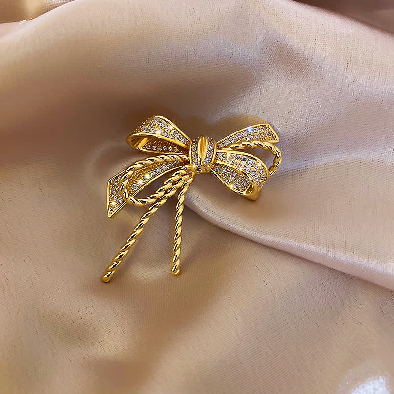 Women's Pretty Bowkont Zircons Brooch