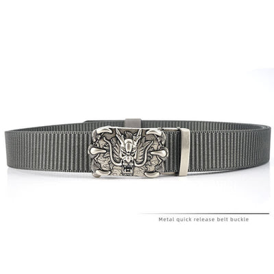 Men's Casual Dragon Decor Nylon Belt