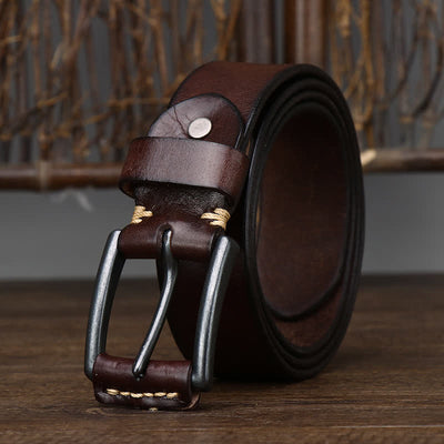 Men's Stylish Retro Glossy Cowboy Leather Belt