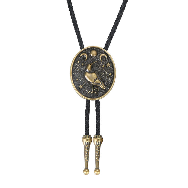 Simple Stars Moon Trendy Bird Bolo Tie