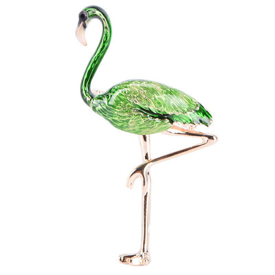 Women's Exotic Enamel Flamingo Brooch