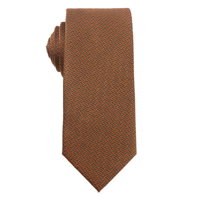 Men's Forest Green Orange Series Necktie