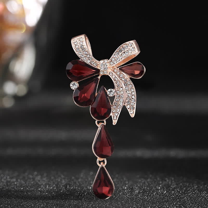 Women's Novelty Teardrop Bowknot Brooch