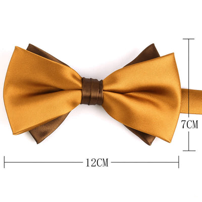 Men's Luxury Two Tone Double Layered Bow Tie