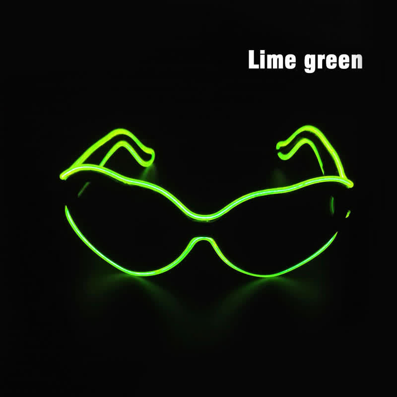 Love Heart Shape Light Up Neon LED Glasses