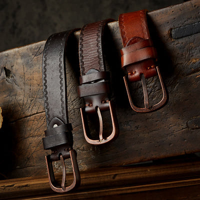 Men's Gorgeous Carving Genuine Leather Belt