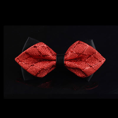 Men's Bling Diamond Pointy Tuxedo Bow Tie