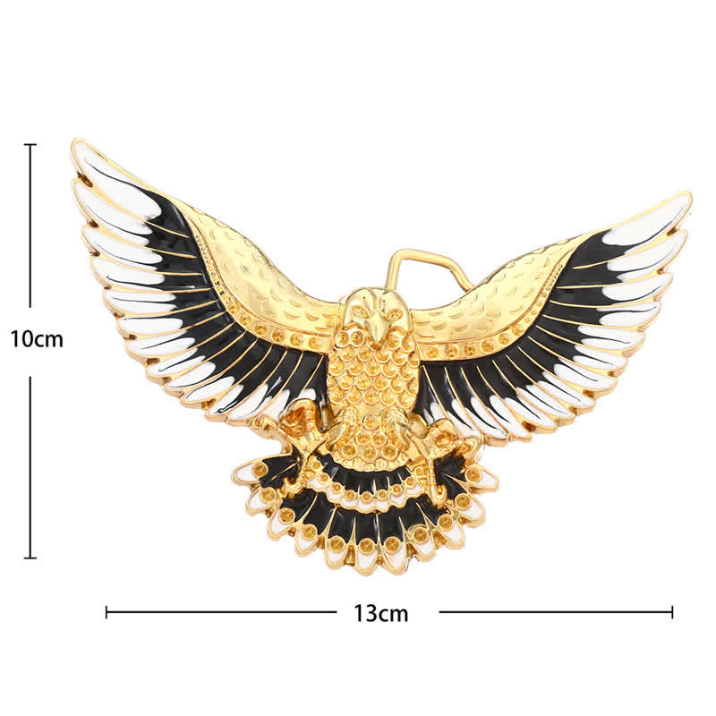 Men's DIY Golden Eagle Spread Wings Buckle Leather Belt