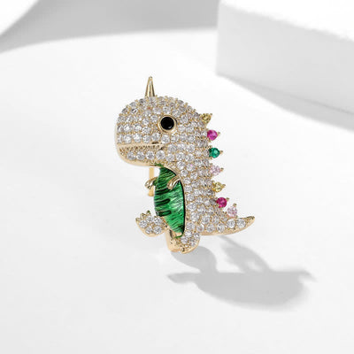 Women's Cartoon Shimmering Dinosaur Brooch