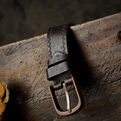 Men's Gorgeous Carving Genuine Leather Belt