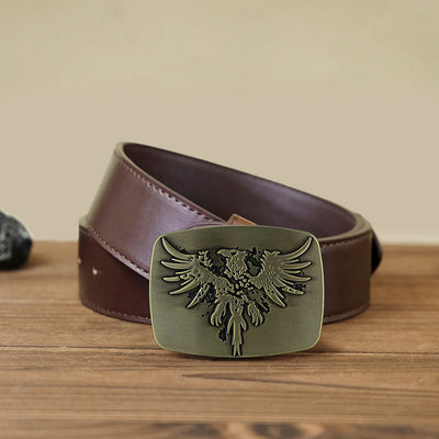 Men's DIY Rising Phoenix Eagle Buckle Leather Belt