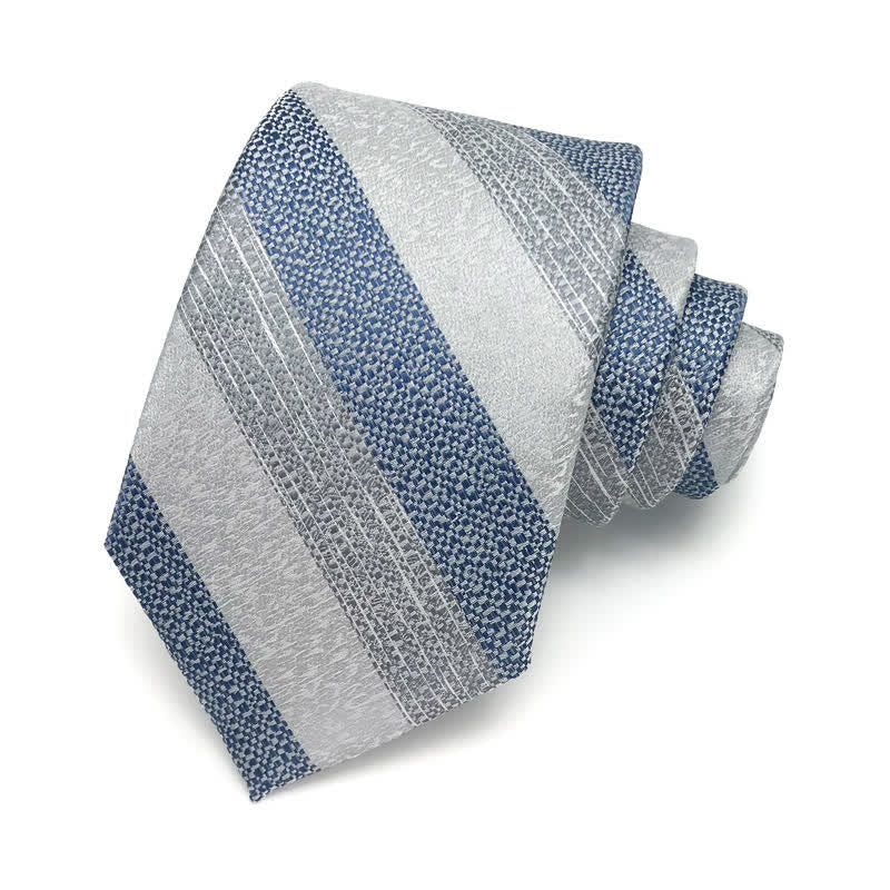 Men's Wide Block Multi Striped Necktie