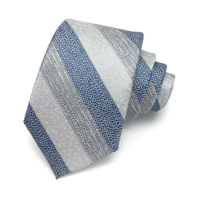 Men's Wide Block Multi Striped Necktie