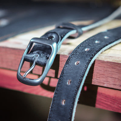 Men's Western Distressed Style Leather Belt