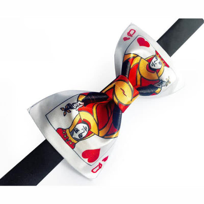 Men's Poker Heart Spade Bow Tie