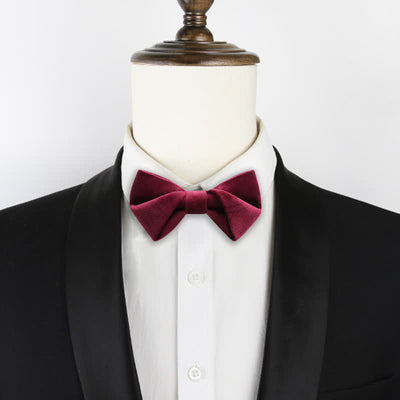 Men's Stylish Twist Velvet Bow Tie
