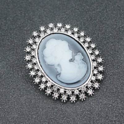 Women's Oval Cameo Beauty Victorian Brooch