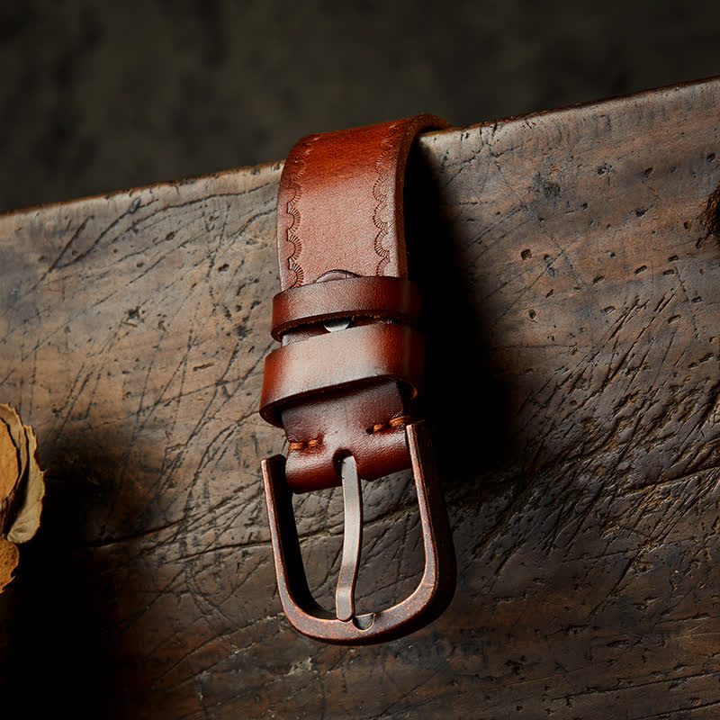 Men's Gorgeous Carving Genuine Leather Belt