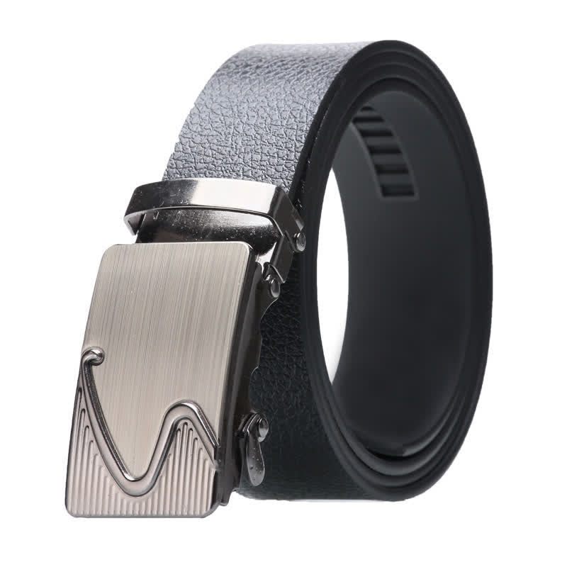 Men's Business Automatic Buckle Black Leather Belt