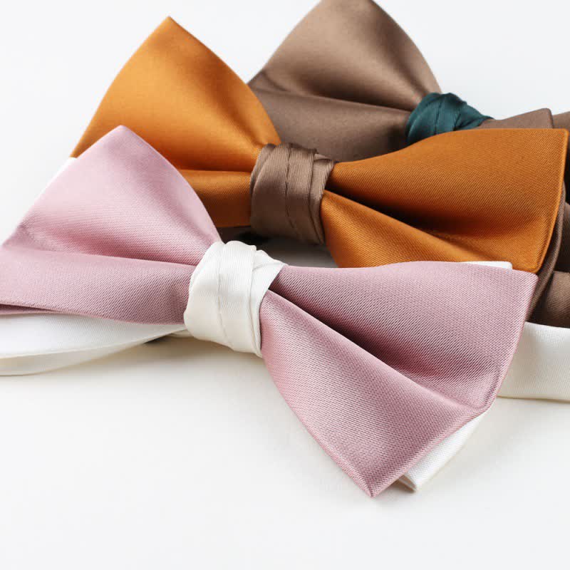 Men's Asymmetrical Two Tone Bow Tie