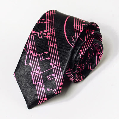 Men's Personality Piano Music Note Necktie