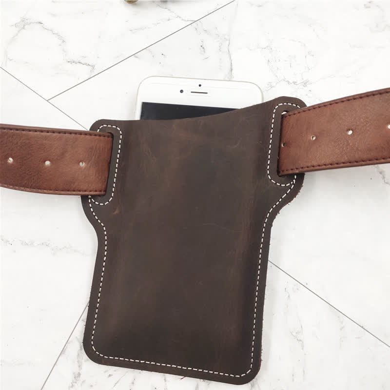 Mobile Phone Holster Leather Loop Case Belt Bag