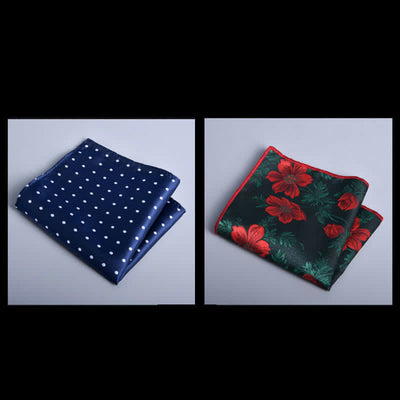 8Pcs ForestGreen&Red Leaves Flower Vogue Necktie Bow Ties Gift Box