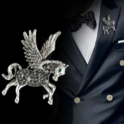 Men's Vintage Pegasus Wings Brooch