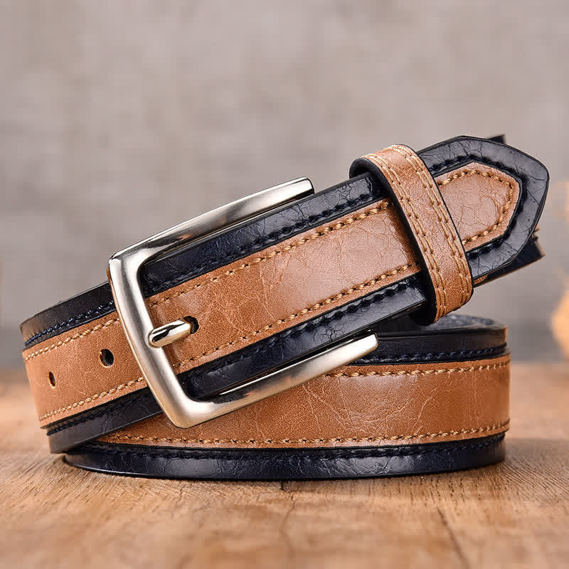 Men's Retro Floral Decorative Leather Belt