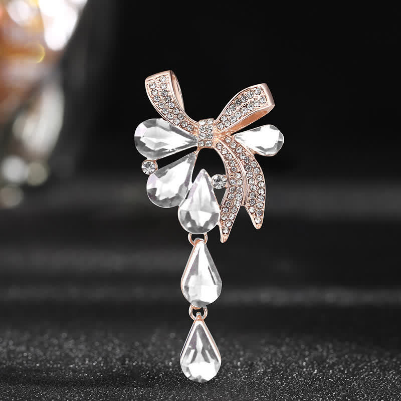 Women's Novelty Teardrop Bowknot Brooch