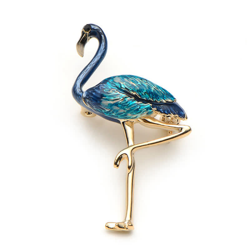 Women's Exotic Enamel Flamingo Brooch