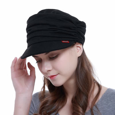 Women's Soft-Brimmed Hat Pleated Baseball Cap