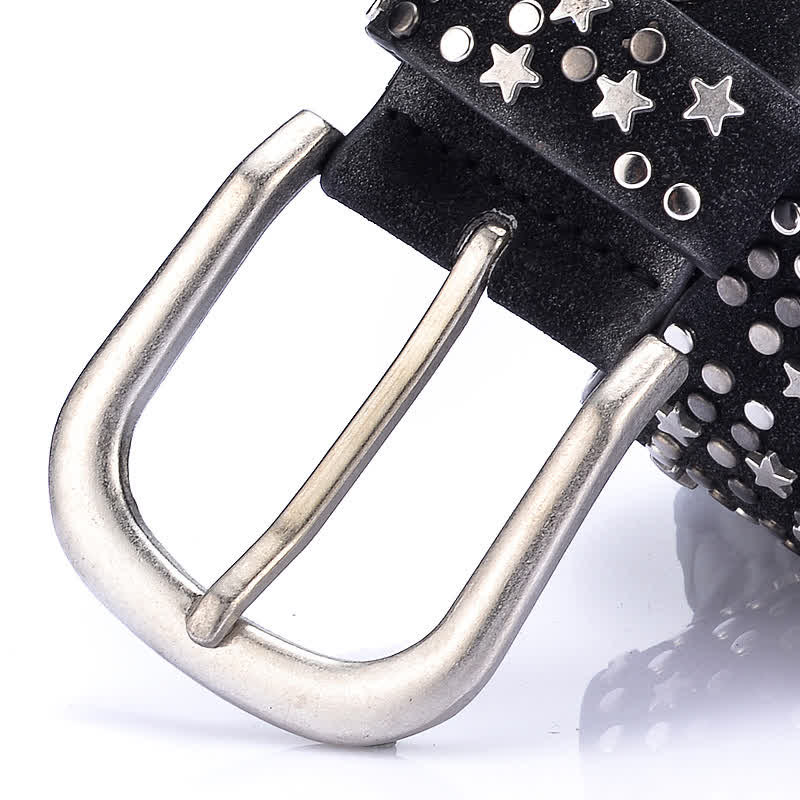 Women's Starry Night Rivet Studded Leather Belt