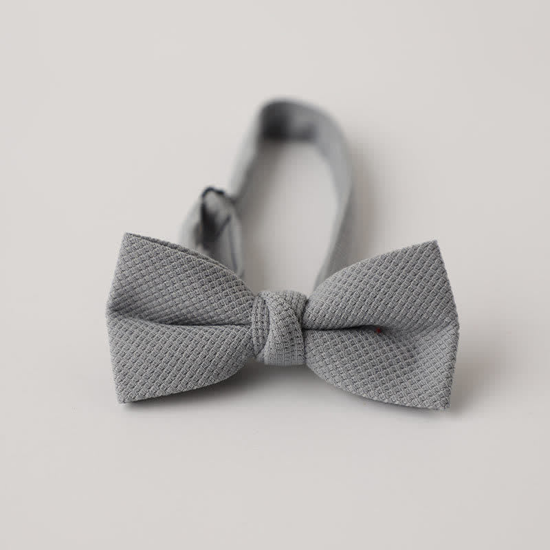 Men's Morandi Theme Solid Color Bow Tie