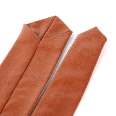 Men's Casual Narrow PU Leather Necktie