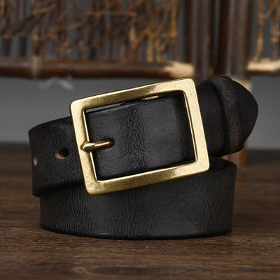 Men's Vintage Distressed Wrinkle Belt