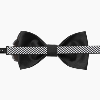 Black & Blue Magpie Feather Bow Tie