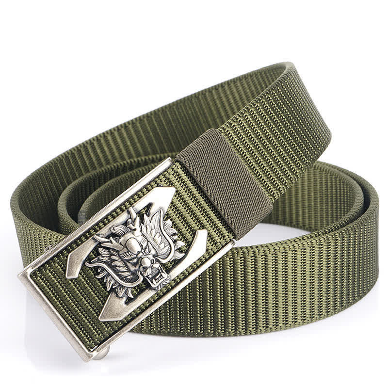 Men's Z Letter Mighty Dragon Nylon Belt