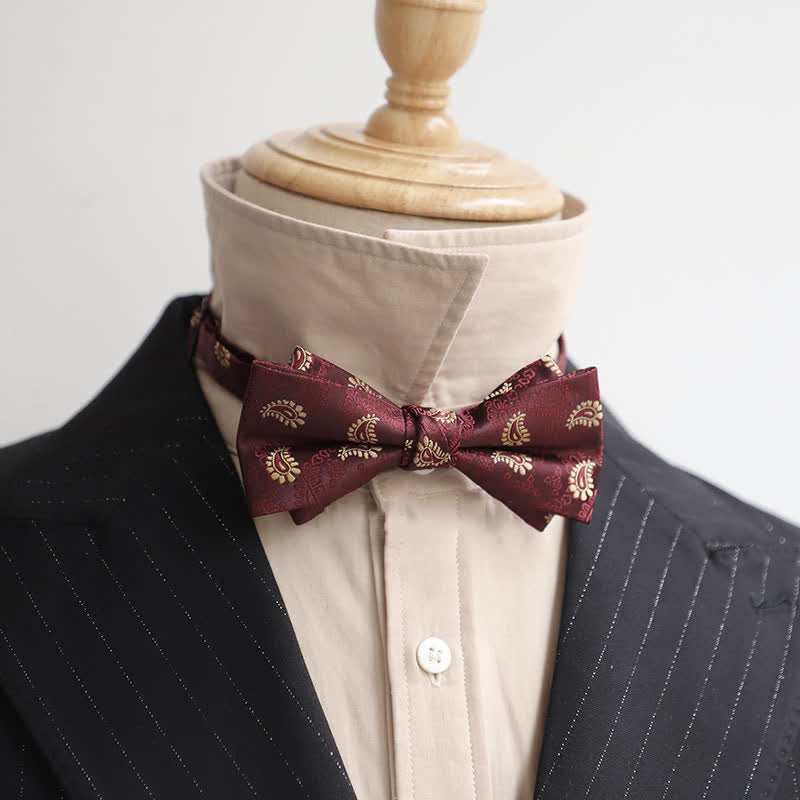 Men's Burgundy Series Gentleman Bow Tie