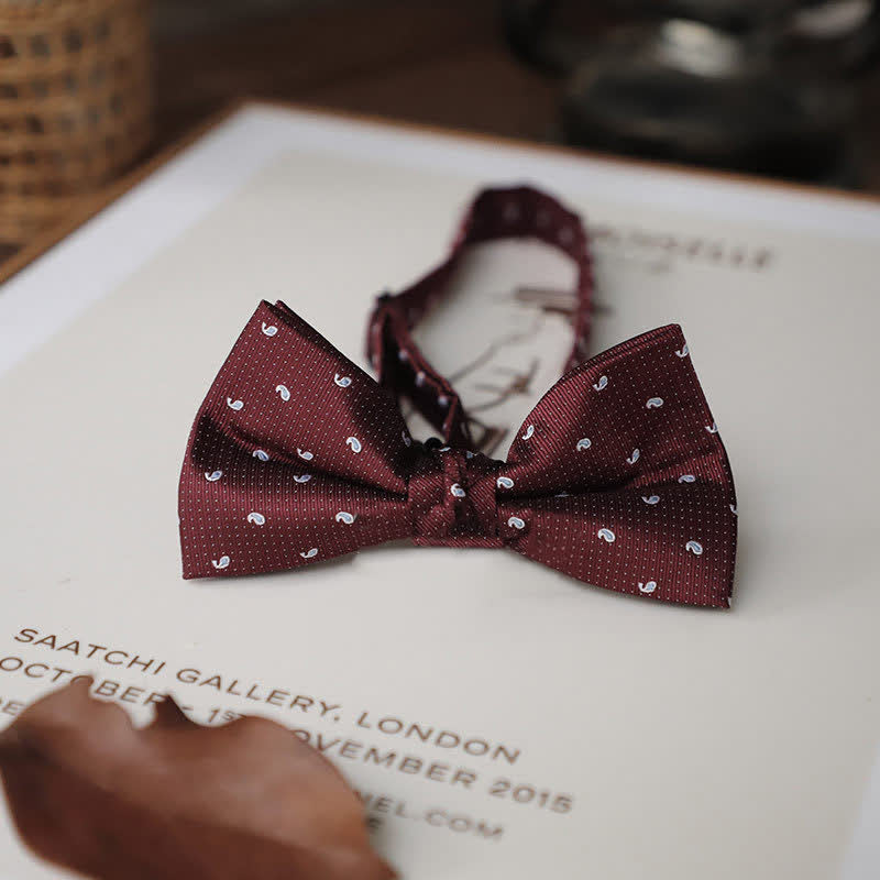 Men's Delicate Vintage Plain Bow Tie