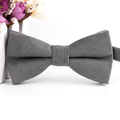 Men's Suede Solid Candy Color Formal Bow Tie