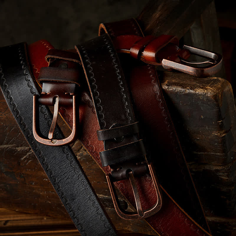 Men's Gorgeous Carving Genuine Leather Belt